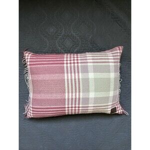 Ugg Charger Plaid Pillow 100% Wool 22”x 15” Home Accent Decor Comfort Farmhouse